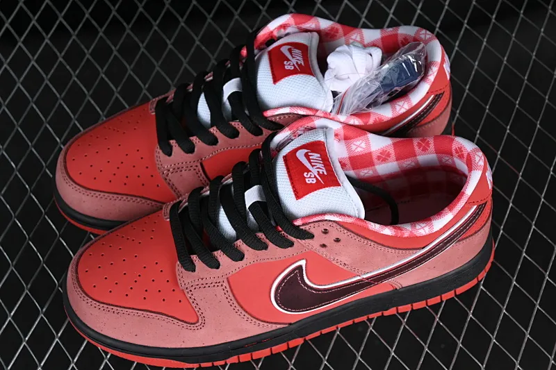 All Categories Nk SB Dunk Series Nk SB Dunk Low Low-top sneakers J version Concepts x Nk Dunk Low Orange Lobster SB smashed backboard fashion casual sneakers 313170-661
